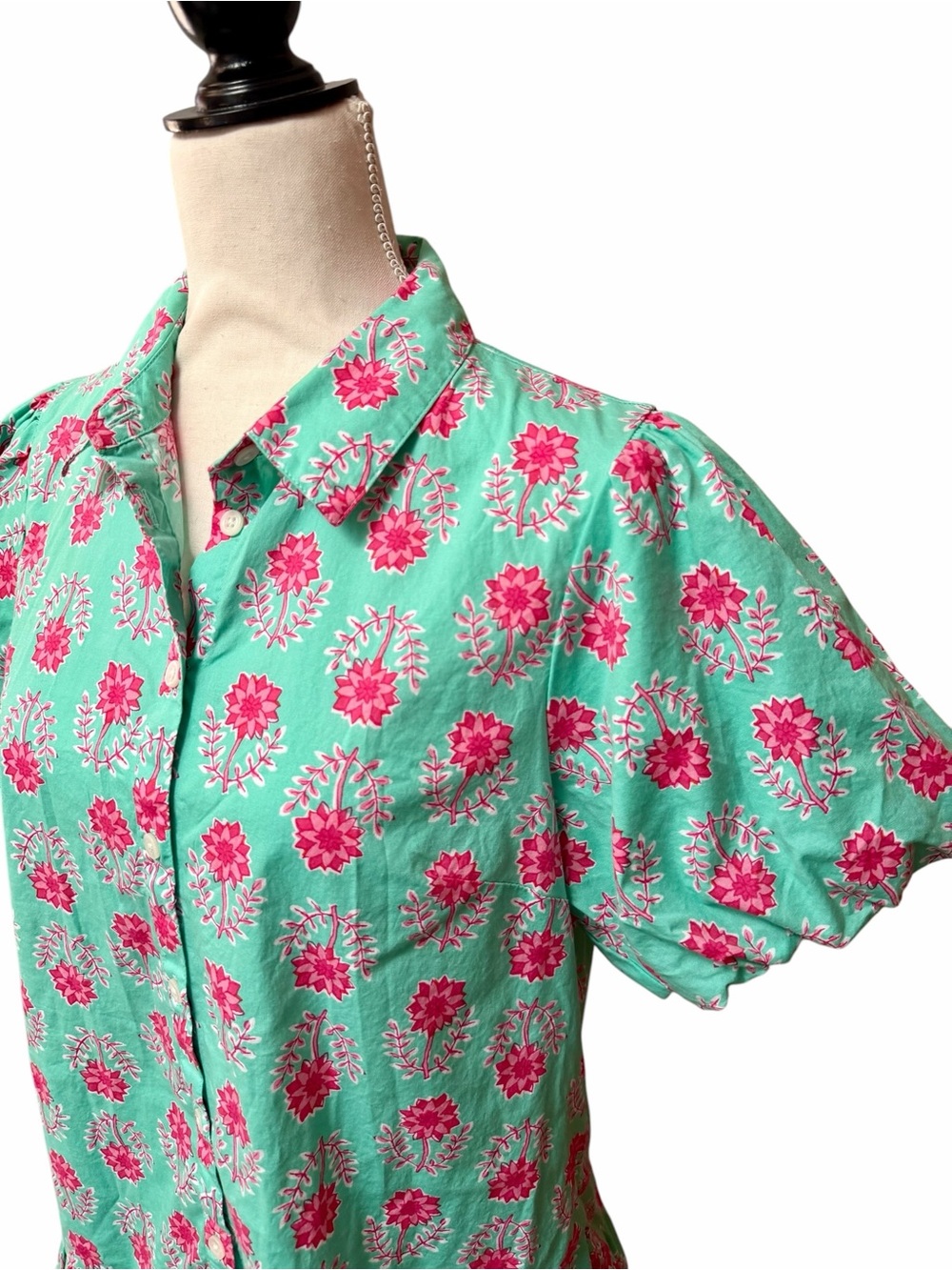 J.Crew Factory CI191 Bubble Sleeve Mini Dress Floral Pockets Size 8 SP25 - Picture 5 of 16